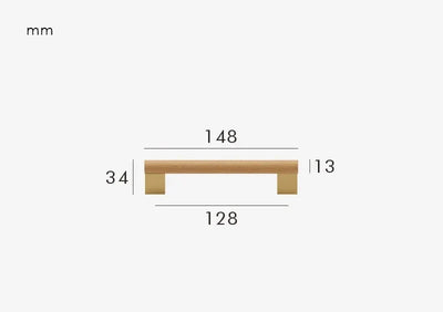Poignée de Meuble en Bois et Or Brossé