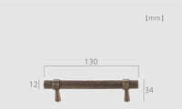 Poignée de Meuble Moletée Bronze Antique Vieilli, Barre ou Bouton en T, vue 7