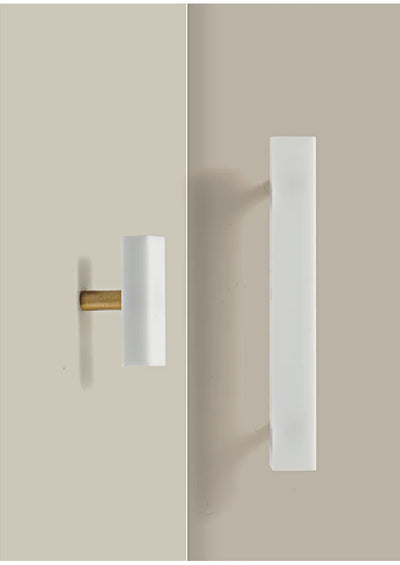 Univers des Poignées Poignée de Meuble Effet Marbre Blanc