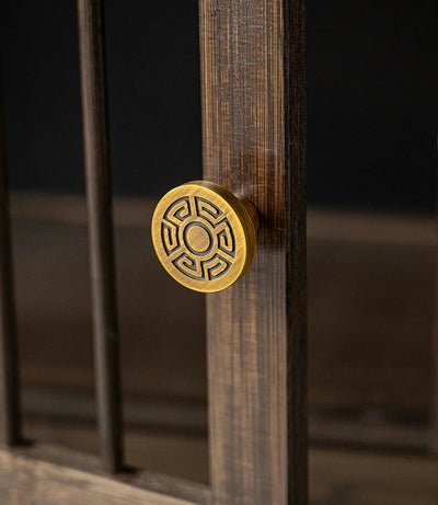 Poignée de Meuble Motif Doré en Laiton pour Tiroirs