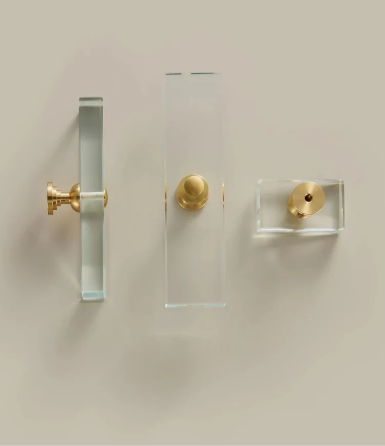 Poignée de Meuble Transparente Design Moderne pour Tiroirs et Placards