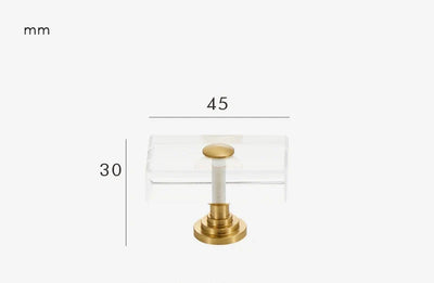 Poignée de Meuble Transparente Design Moderne pour Tiroirs et Placards