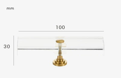 Poignée de Meuble Transparente Design Moderne pour Tiroirs et Placards