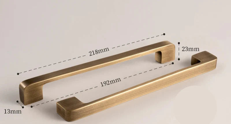 Poignée de Meuble Rectangulaire en Laiton Effet Bronze