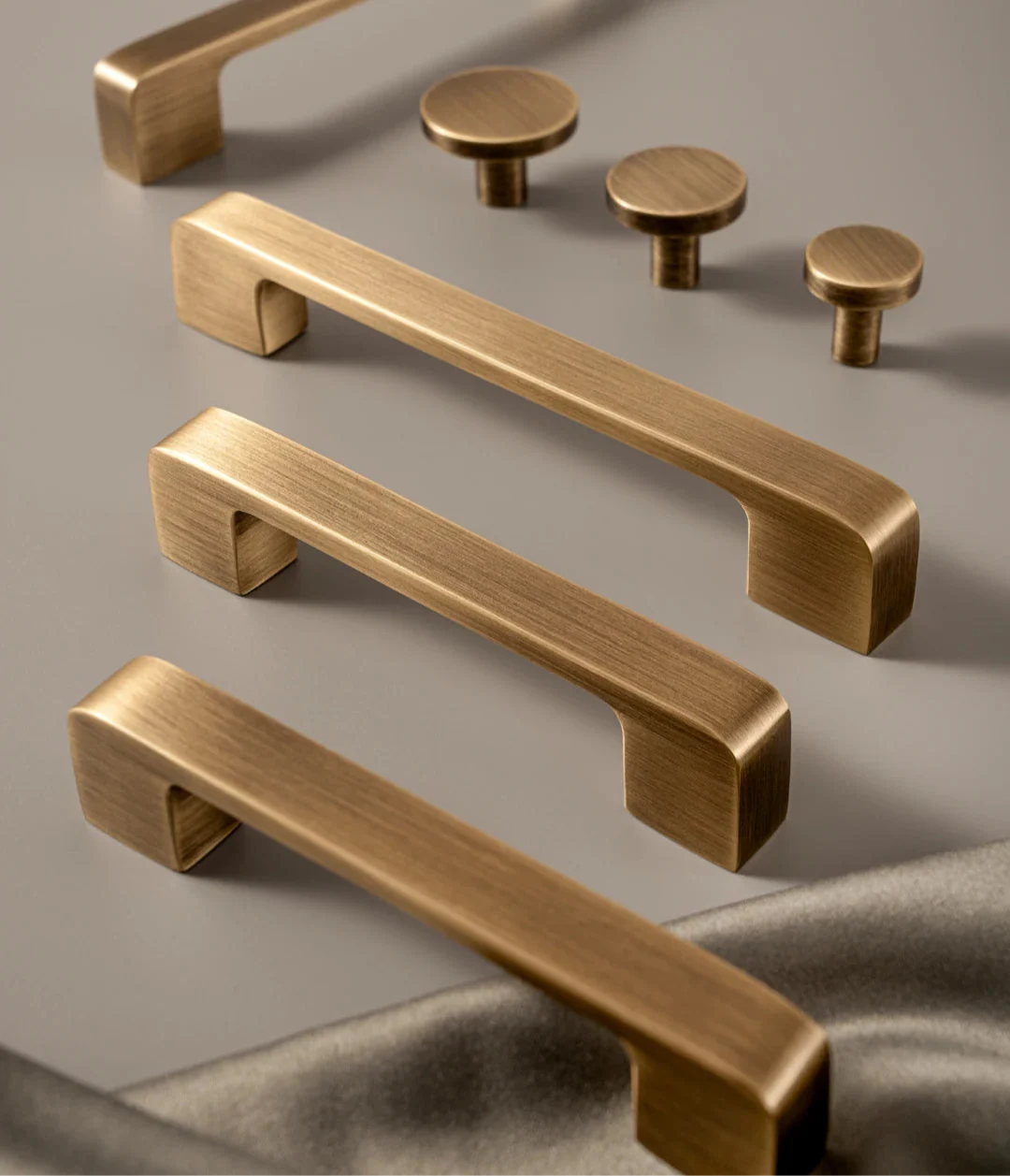 Poignée de Meuble Rectangulaire en Laiton Effet Bronze