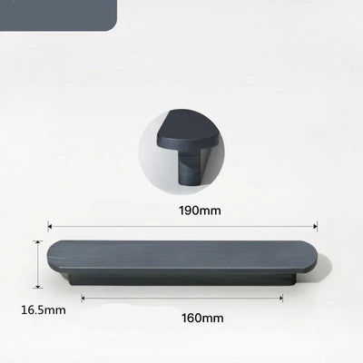 Univers des Poignées Poignée de Meuble Ultra-fine Aluminium Gris Anthracite