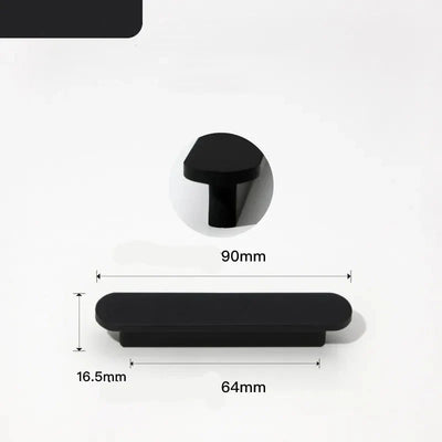 Univers des Poignées Poignée de Meuble Ultra-Fine en Aluminium Noir