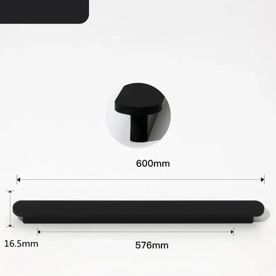 Univers des Poignées Poignée de Meuble Ultra-Fine en Aluminium Noir