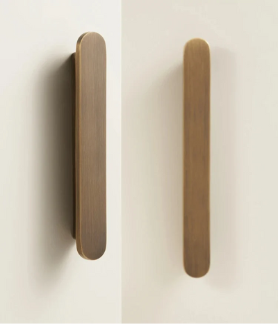 Poignée de Meuble Ultra Plate en Laiton, Bronze Brossé