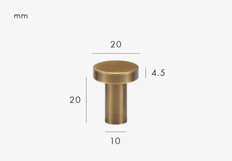 Poignée de Meuble Ultra Plate en Laiton, Bronze Brossé