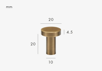 Poignée de Meuble Ultra Plate en Laiton, Bronze Brossé