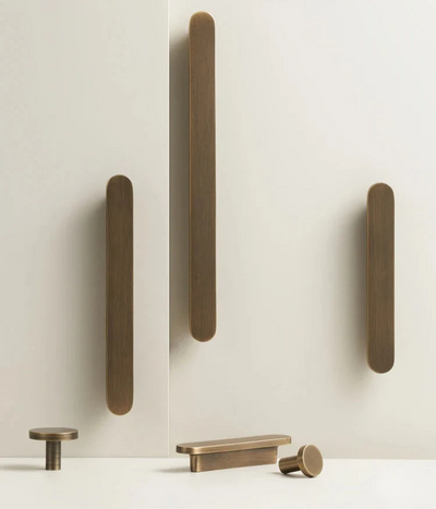 Poignée de Meuble Ultra Plate en Laiton, Bronze Brossé