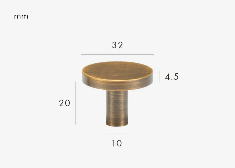 Poignée de Meuble Ultra Plate en Laiton, Bronze Brossé