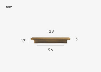 Poignée de Meuble Ultra Plate en Laiton, Bronze Brossé