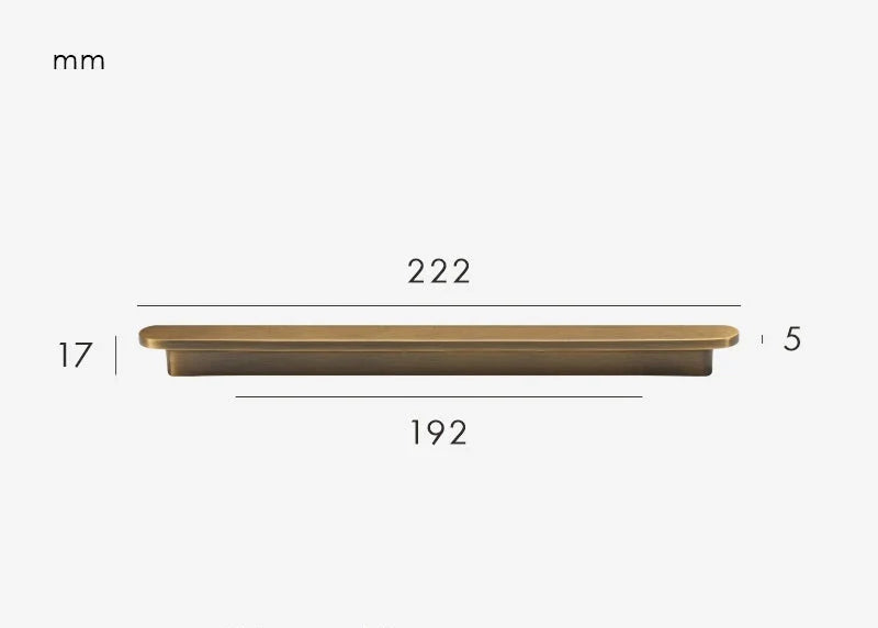 Poignée de Meuble Ultra Plate en Laiton, Bronze Brossé