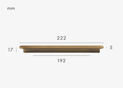 Poignée de Meuble Ultra Plate en Laiton, Bronze Brossé