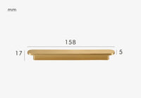 Poignée de Meuble Ultra Plate en Laiton Or Brossé, Entraxe 64 à 192 mm, vue 6