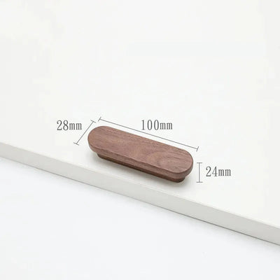 Poignée de Meuble Ultra Plate en Bois Couleur Noyer