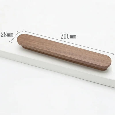 Poignée de Meuble Ultra Plate en Bois Couleur Noyer