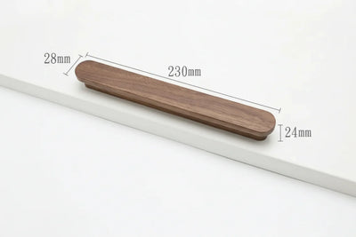 Poignée de Meuble Ultra Plate en Bois Couleur Noyer