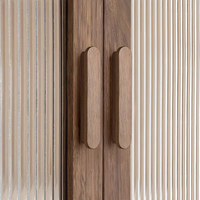 Poignée de Meuble Ultra Plate en Bois Couleur Noyer