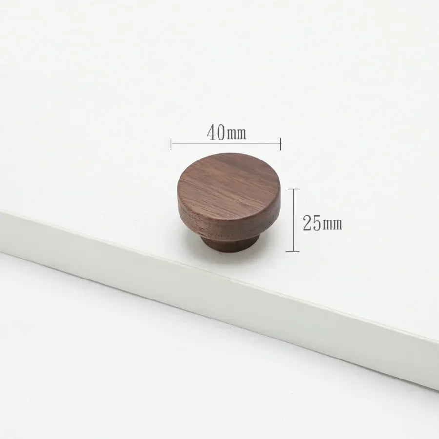 Poignée de Meuble Ultra Plate en Bois Couleur Noyer