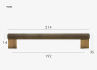 Poignée de Meuble Cannelée en Laiton Antique, Entraxe 96 à 256 mm, vue 9