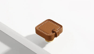 Univers des Poignées Poignée de Meuble en Cuir Marron