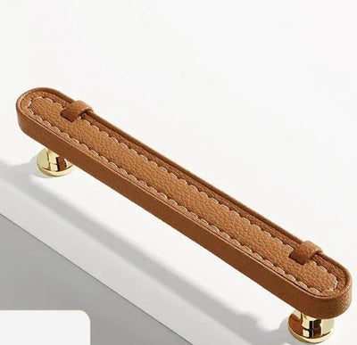 Univers des Poignées Poignée de Meuble en Cuir Marron