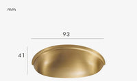 Poignée de Tiroir Coquille Demi-Lune, Or Brossé, 93 mm, vue 4