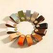 Poignée de Meuble en Cuir Coloré et Laiton, 13 Coloris