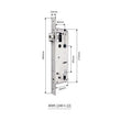 Serrure Encastrable Axe 40 mm, Entraxe 85 mm, Façade 240 x 22 mm