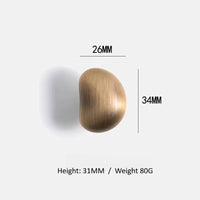 Bouton de Meuble Galet en Laiton Massif, Finition Bronze Rétro, 3 Formes, vue 7