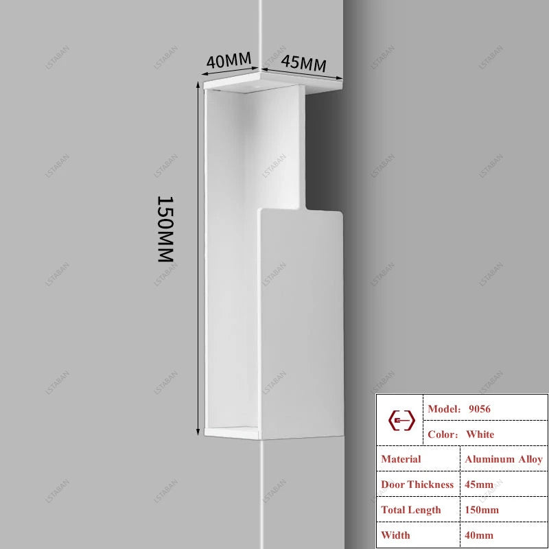 Poignée Cuvette Rectangulaire pour Porte Coulissante, Aluminium, 3 Longueurs, vue 19