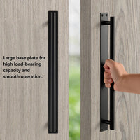 Poignée de Porte de Garage Aluminium sur Platine, Noire ou Blanche, 224 à 384 mm, vue 2