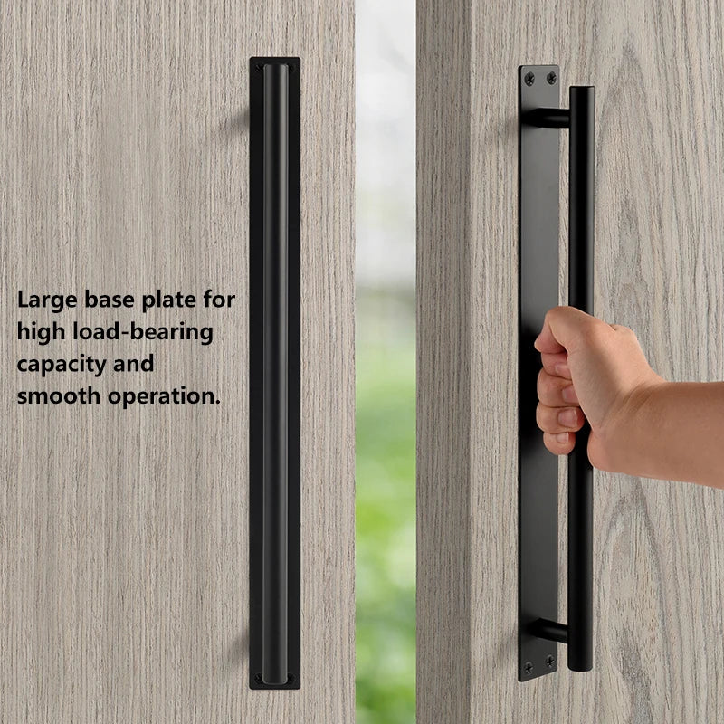 Poignée de Porte de Garage Aluminium sur Platine, Noire ou Blanche, 224 à 384 mm, vue 2