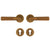 Poignée de porte rainurée en laiton bronze doré – Style rétro sans serrure avec rosaces trou de clé