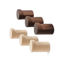 Patère Murale en Bois de Noyer ou Hêtre, Pose avec ou sans Perçage, 5 cm, vue 3