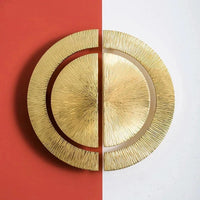Bouton de Meuble Laiton Strié Doré ou Argenté, Poignée Arc ou Demi-Disque, vue 2
