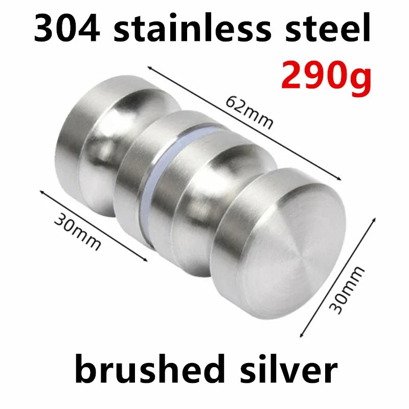 Poignée de Tirage Double Face pour Verre, Aluminium ou Inox 304, 62 mm, vue 15