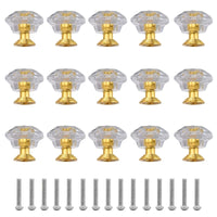 Bouton de Meuble Transparent à Facettes, Lot de 15, Argent ou Doré, vue 6