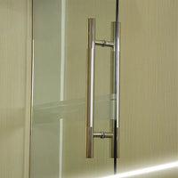 Barre de Tirage en Inox 350 mm pour Porte Vitrée, Bâton de Maréchal