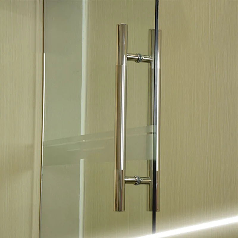 Barre de Tirage en Inox 350 mm pour Porte Vitrée, Bâton de Maréchal