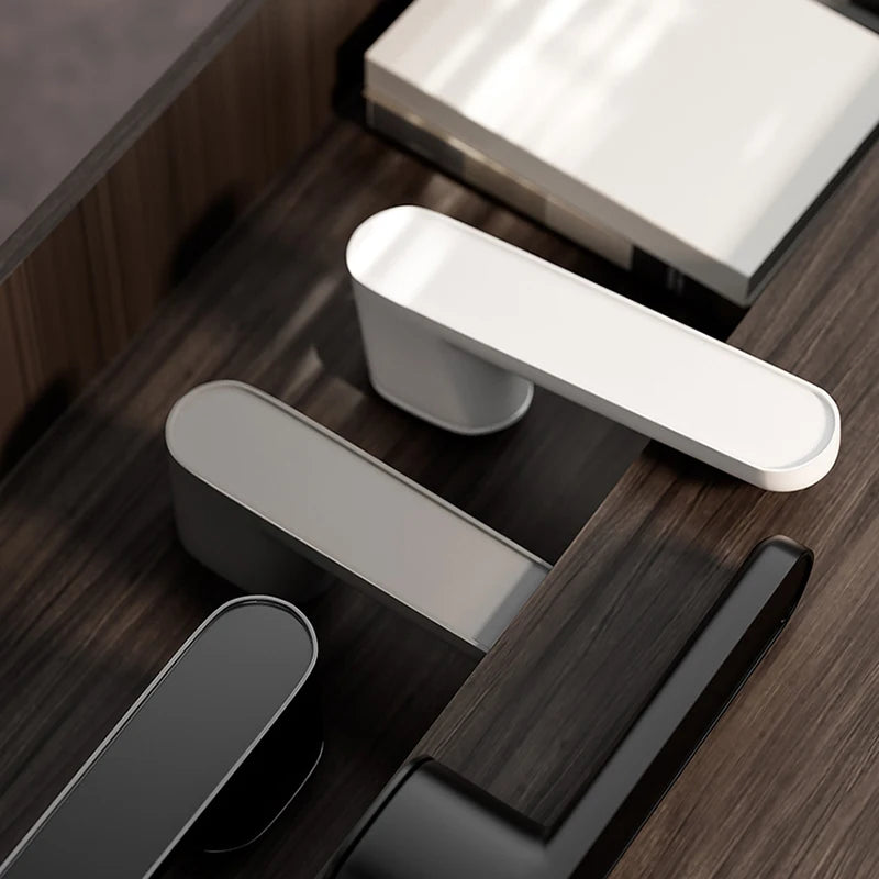 Poignée de Porte Magnétique Silencieuse en Aluminium, Ronde ou Carrée, vue 5