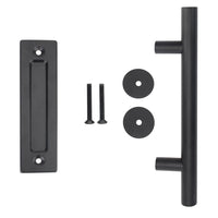 Poignée de Tirage Inox Noir 300 mm avec Plaque Cuvette, Porte Coulissante, vue 7