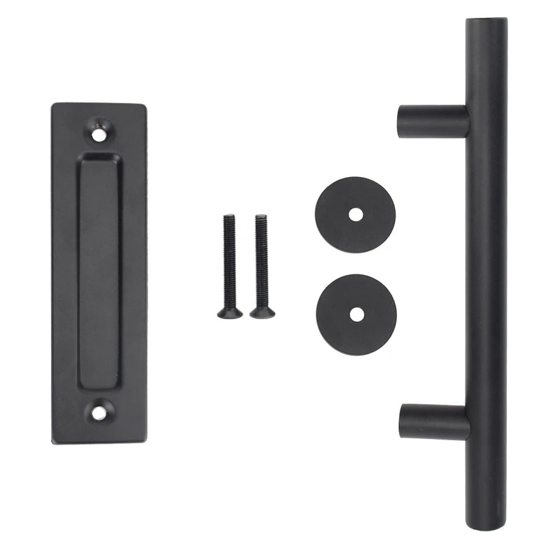 Poignée de Tirage Inox Noir 300 mm avec Plaque Cuvette, Porte Coulissante, vue 7
