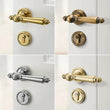 Poignée de Porte Intérieure à Clé, Serrure Silencieuse, Entraxe 72 mm