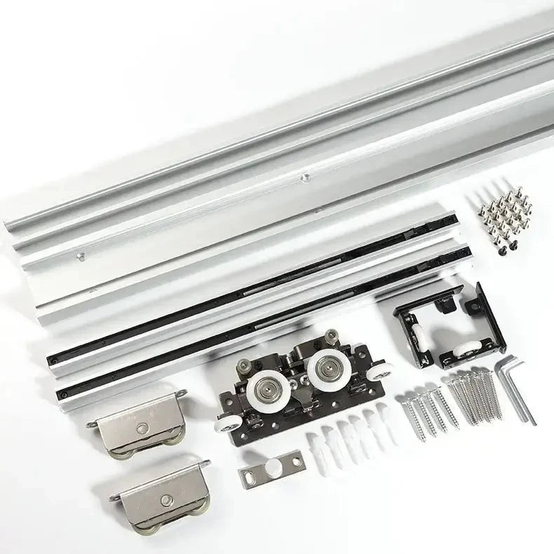 Kit Porte Coulissante Invisible Rail Aluminium de 1 m, Charge 80 kg, vue 7
