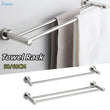 Porte-Serviettes Mural en Inox Chromé, Barre Simple ou Double, 50 ou 60 cm