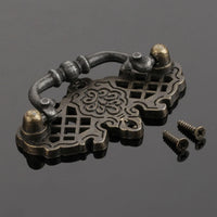 Poignée de Meuble Vintage à Anse sur Platine Ajourée, Bronze, 67 x 38 mm, vue 6